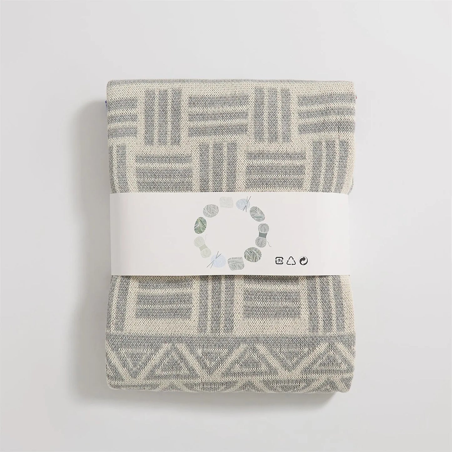 Modern Maze Cotton Geometric Throw Blanket
