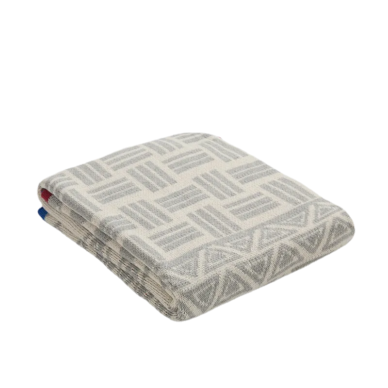 Modern Maze Cotton Geometric Throw Blanket