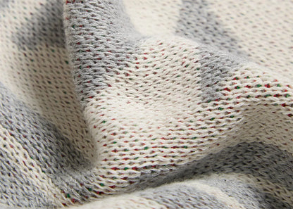 Modern Maze Cotton Geometric Throw Blanket