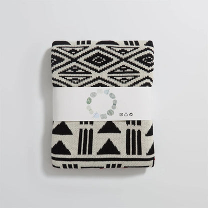 Modern Maze Cotton Geometric Throw Blanket