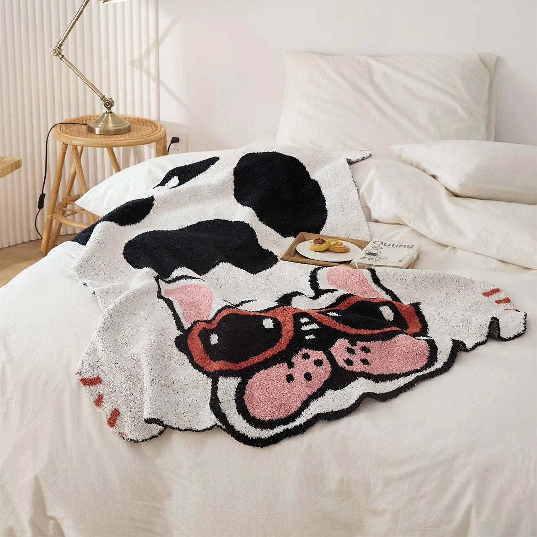 Mr.Cool Bulldog Microfiber Throw Blanket - Fluffyslip