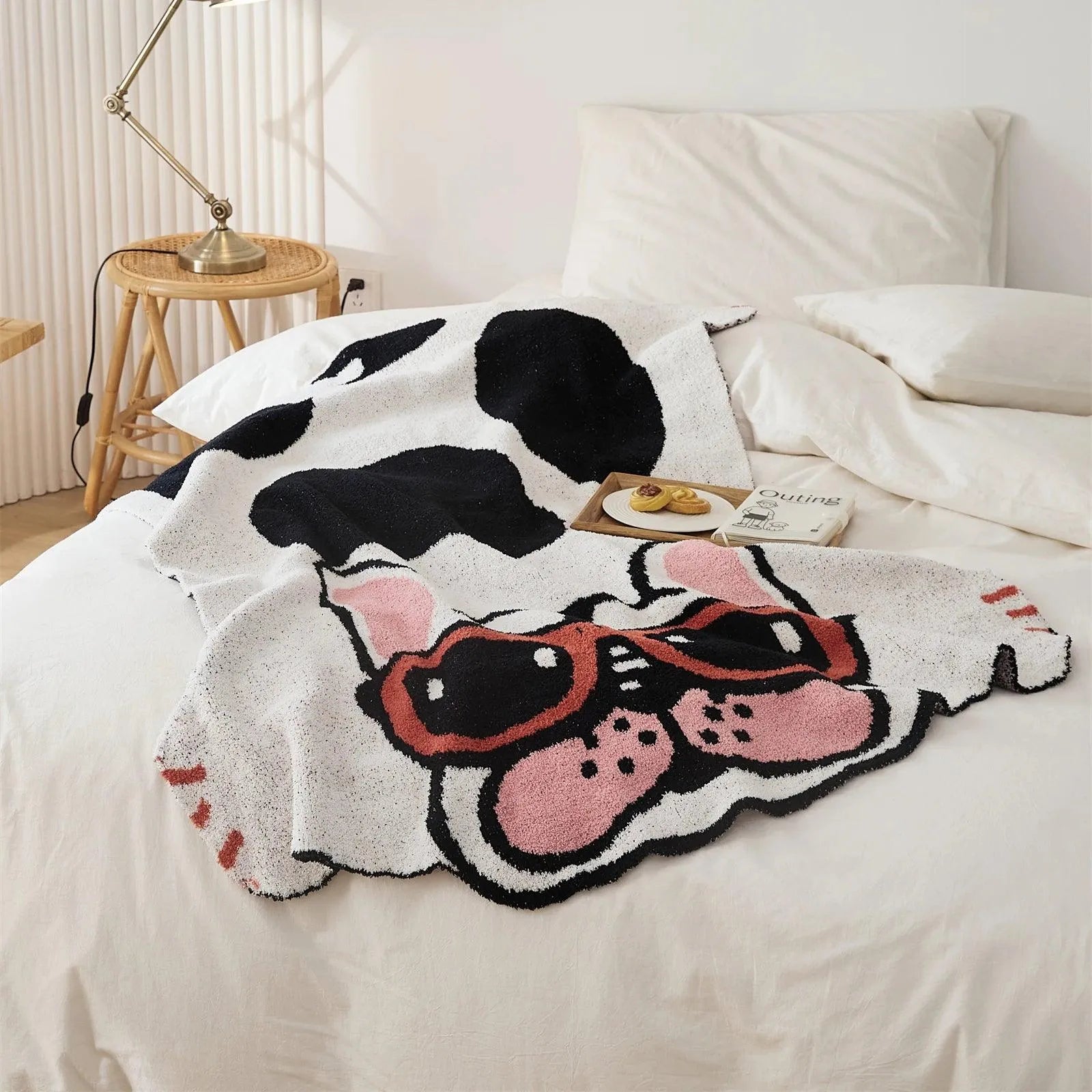 Mr.Cool Bulldog Microfiber Throw Blanket - Fluffyslip