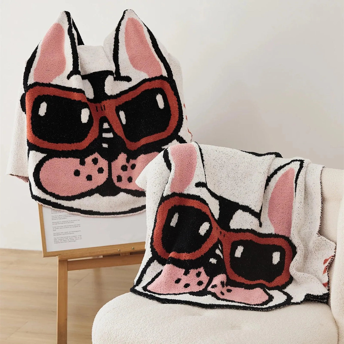 Mr.Cool Bulldog Microfiber Throw Blanket - Fluffyslip