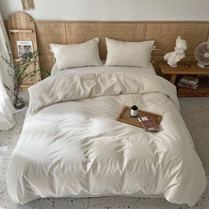 Original ecology Nature Cotton not Dyed Duvet Cover Twin Full Queen 3/4Pcs Comforter Cover Bedding Sets Bed Sheet Bed Shams - Fluffyslip
