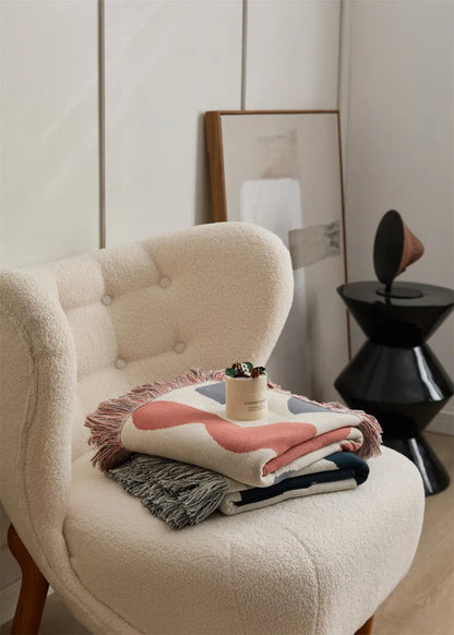 Nomadic Shapes Cotton Throw Blanket