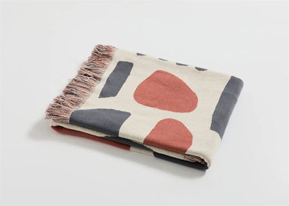 Nomadic Shapes Cotton Throw Blanket