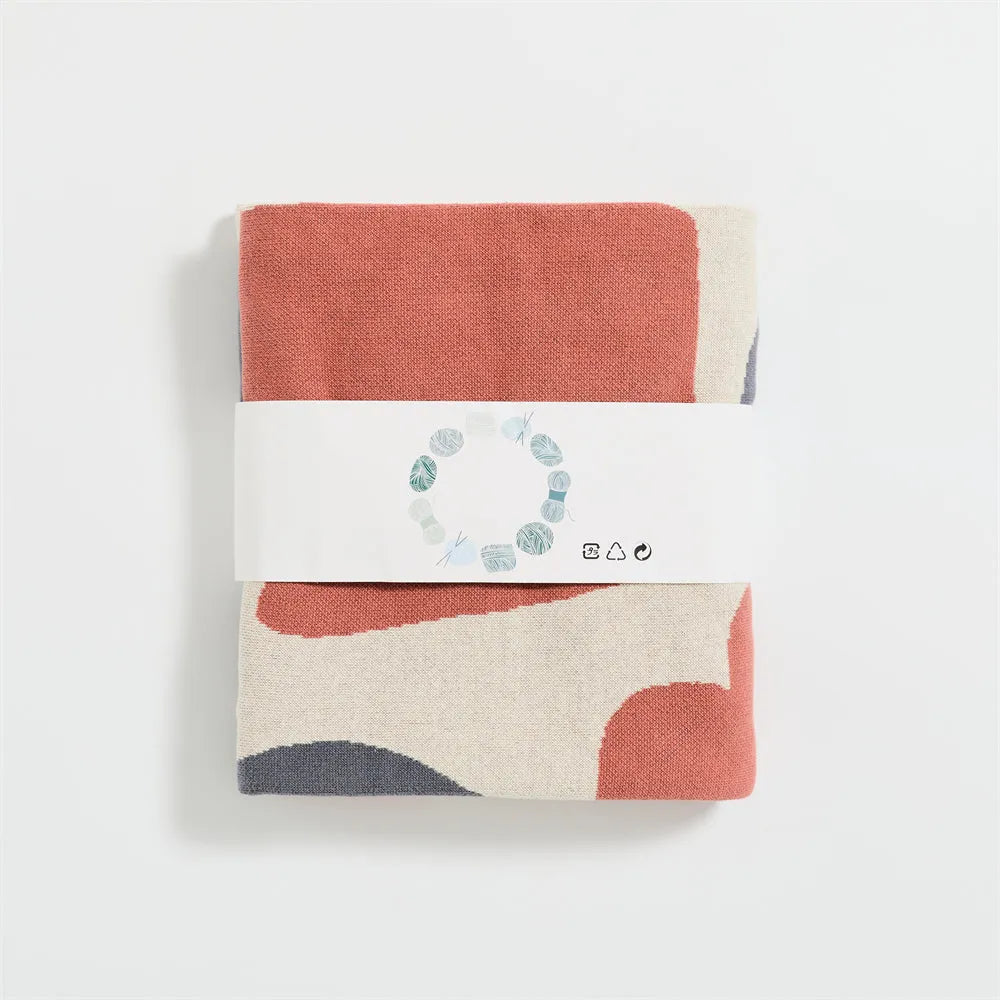 Nomadic Shapes Cotton Throw Blanket