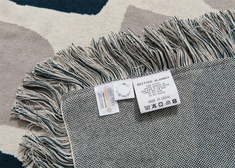 Nomadic Shapes Cotton Throw Blanket