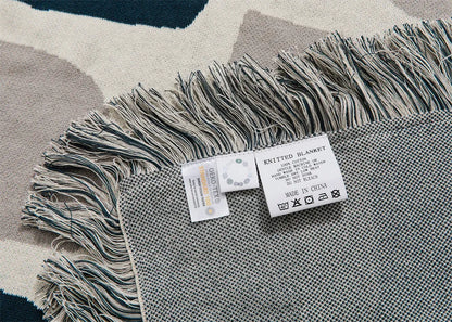 Nomadic Shapes Cotton Throw Blanket