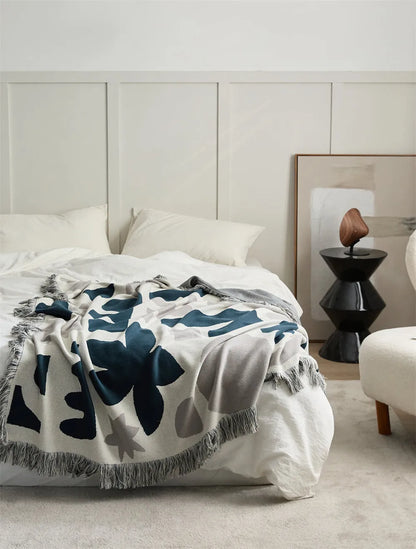 Nomadic Shapes Cotton Throw Blanket