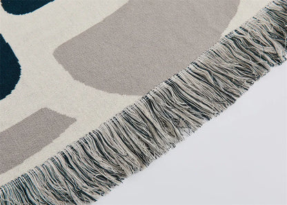 Nomadic Shapes Cotton Throw Blanket