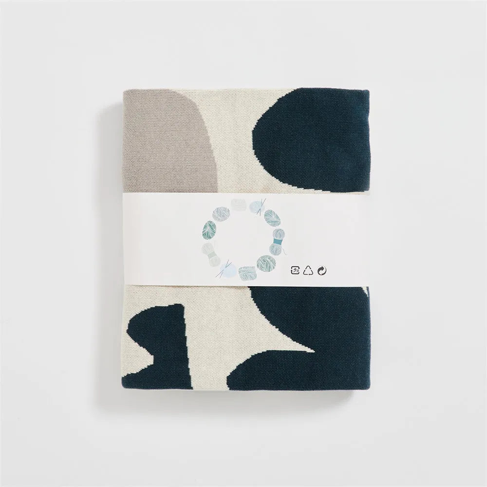 Nomadic Shapes Cotton Throw Blanket