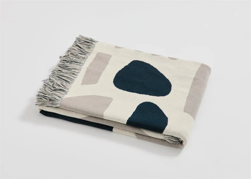 Nomadic Shapes Cotton Throw Blanket