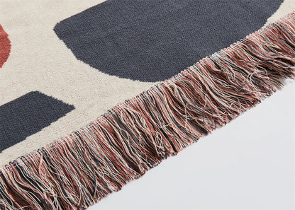Nomadic Shapes Cotton Throw Blanket