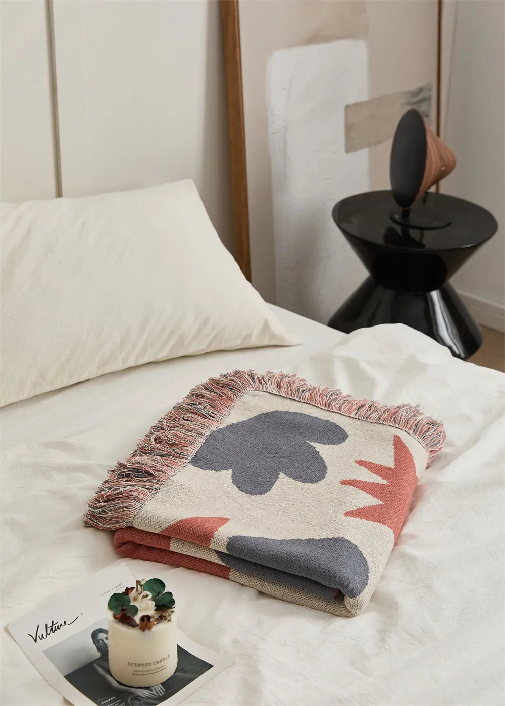 Nomadic Shapes Cotton Throw Blanket