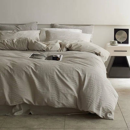 100%Organic Cotton Percale Woven Duvet Cover Bed Set - Fluffyslip
