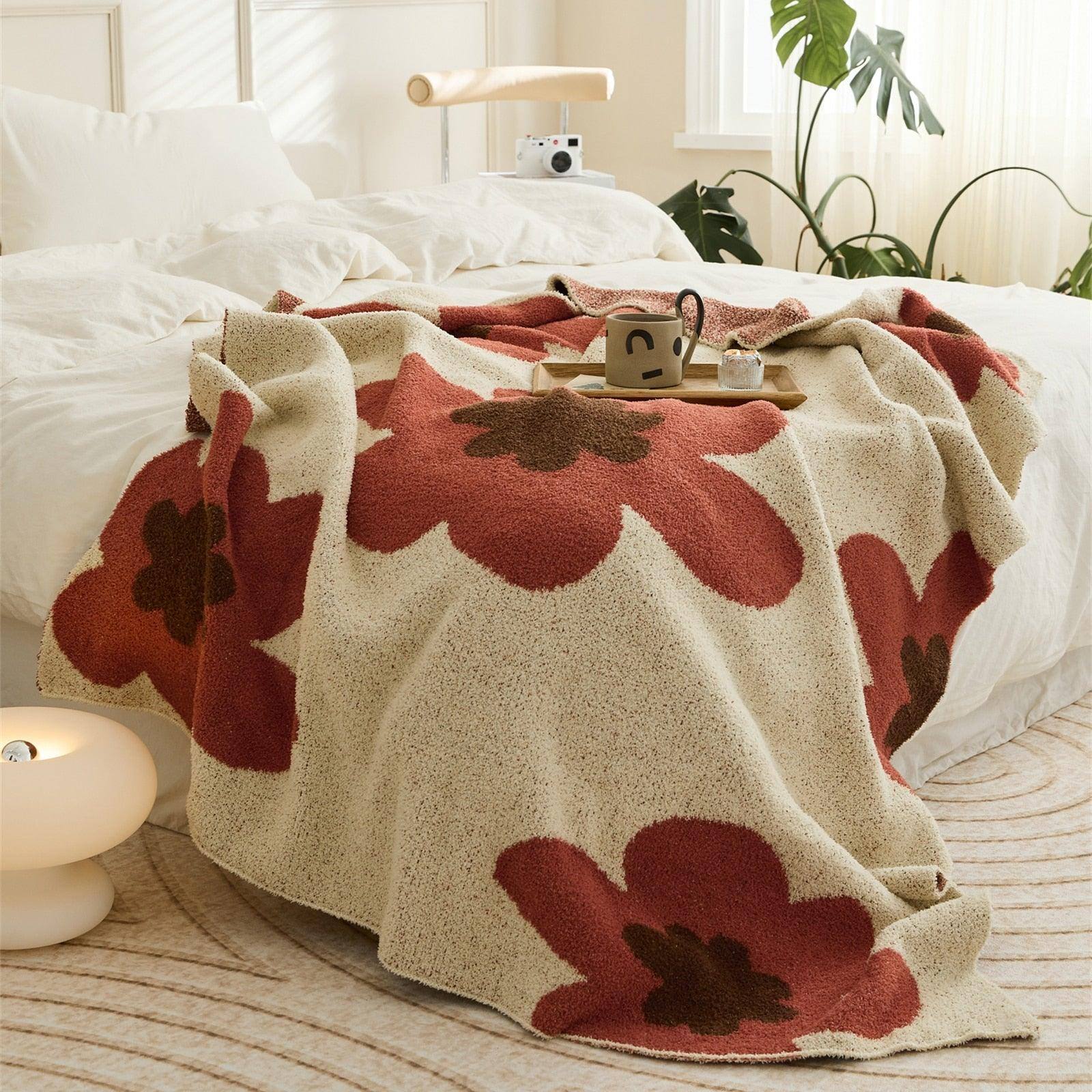Petal Plush Floral Throw Blanket - Fluffyslip