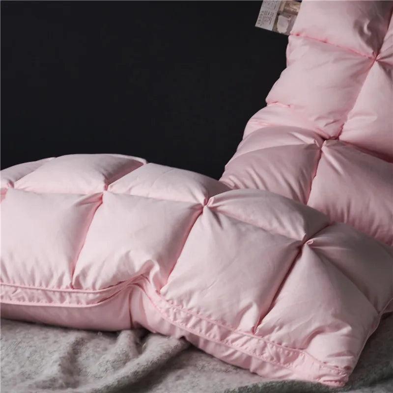 Pink King Plush Pinch: Premium Goose Down Pillows - Fluffyslip