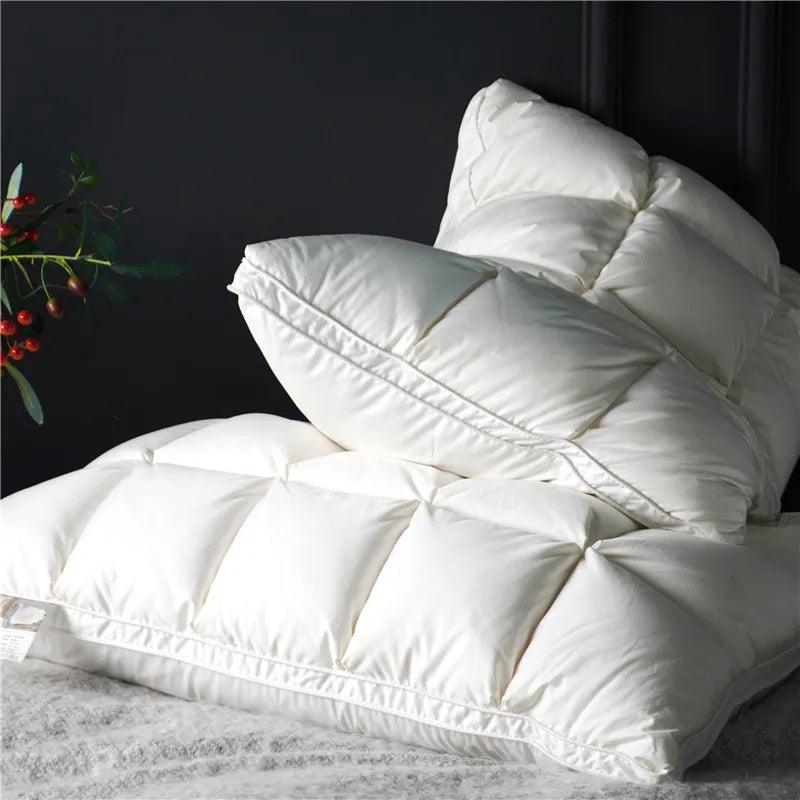 Plush Pinch: Fluffy White Premium Goose Down Pillows - Fluffyslip