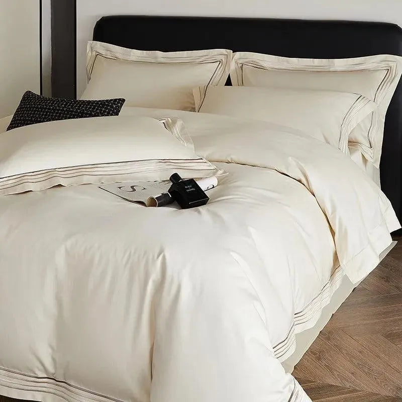 Pure Edge 4-Border Duvet Cover Set - Fluffyslip
