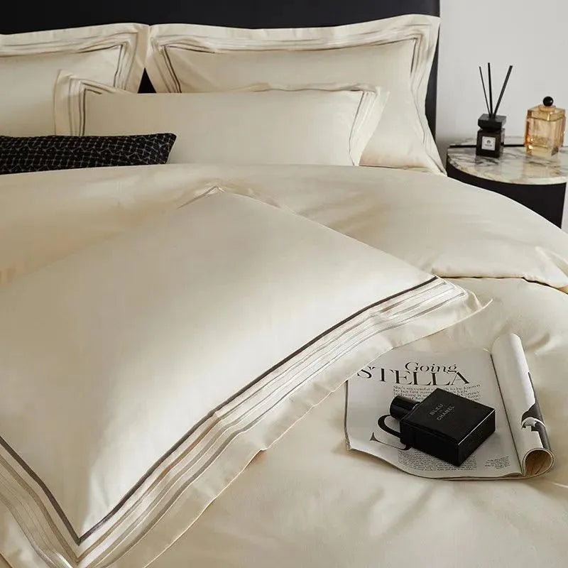 Pure Edge 4-Border Duvet Cover Set - Fluffyslip