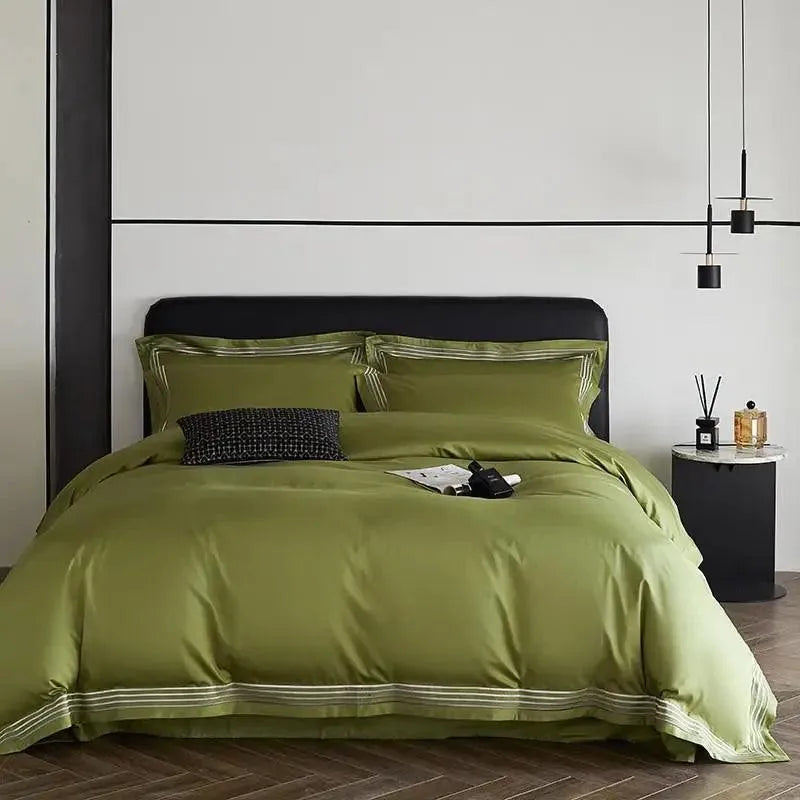 Pure Edge 4-Border Duvet Cover Set - Fluffyslip