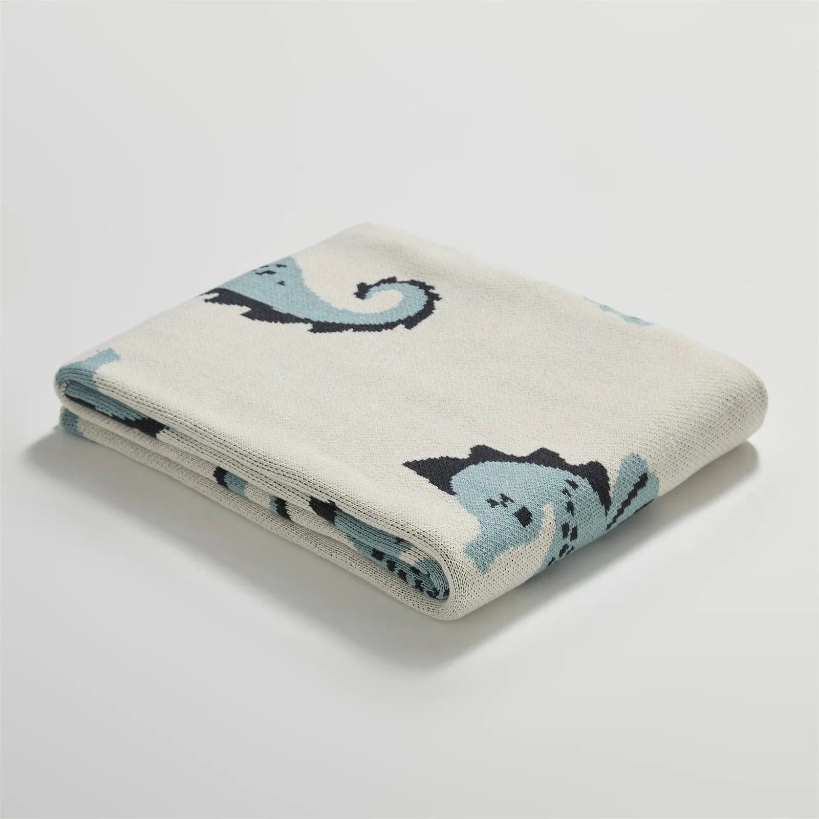 Seahorse Serenity Cotton Throw Blanket - Fluffyslip