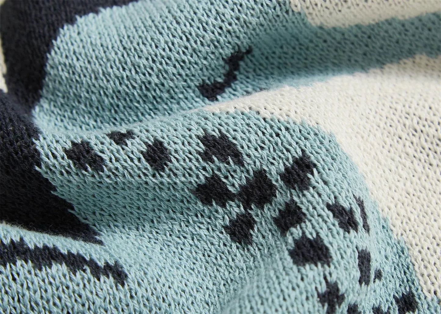 Seahorse Serenity Cotton Throw Blanket - Fluffyslip