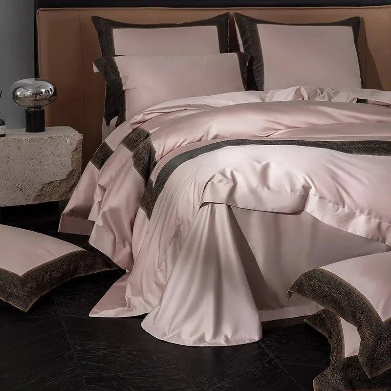 Sharon Square 1000TC Egyptian Cotton Duvet Cover Set - Fluffyslip