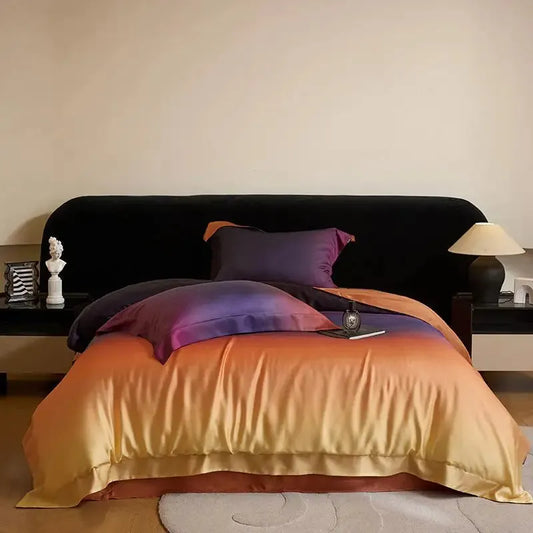 Sky At Dawn Gradient Lyocell Duvet Cover Set - Fluffyslip