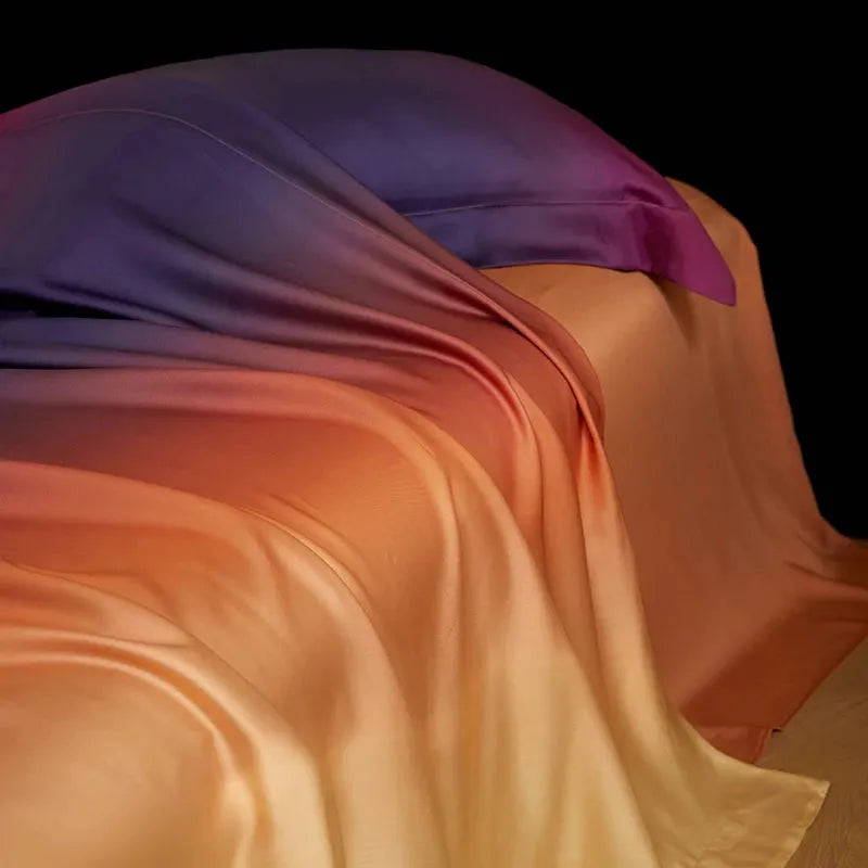 Sky At Dawn Gradient Lyocell Duvet Cover Set - Fluffyslip