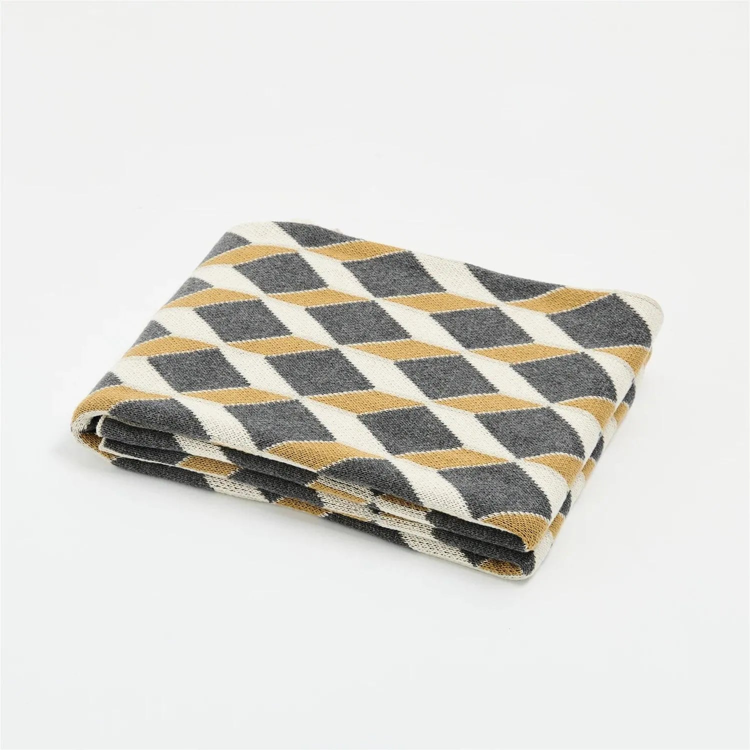 Sleek Three-Dimensional Plaid Throw Blanket - Fluffyslip