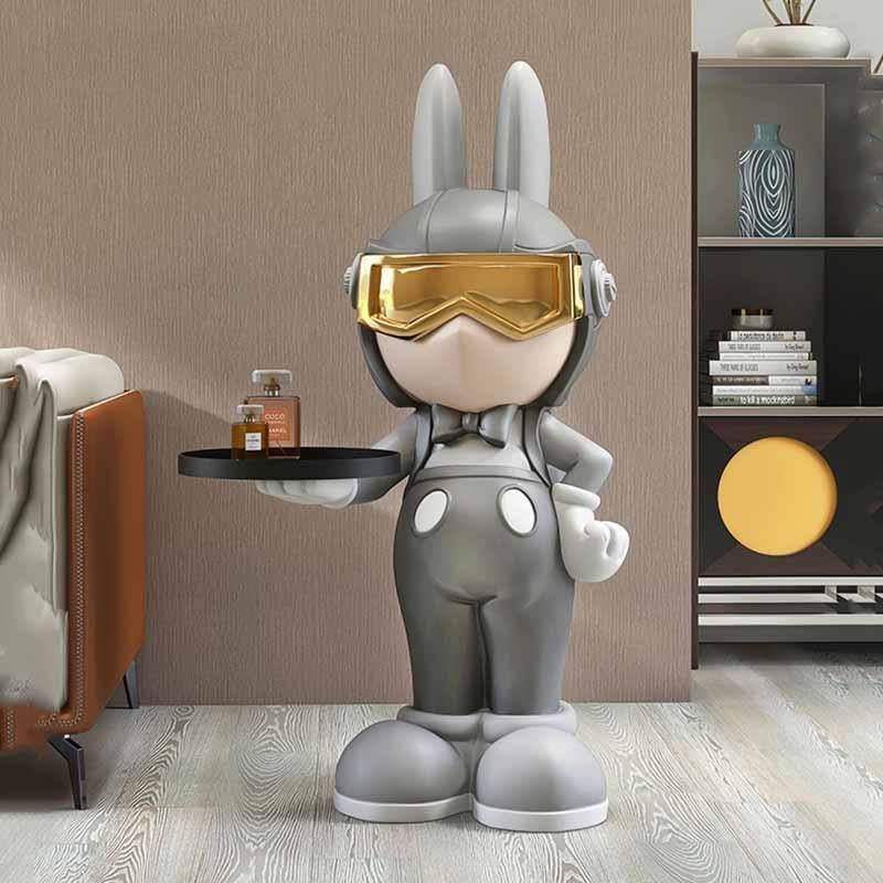 Spaceman Hare Floor Standing Scultpure - Fluffyslip