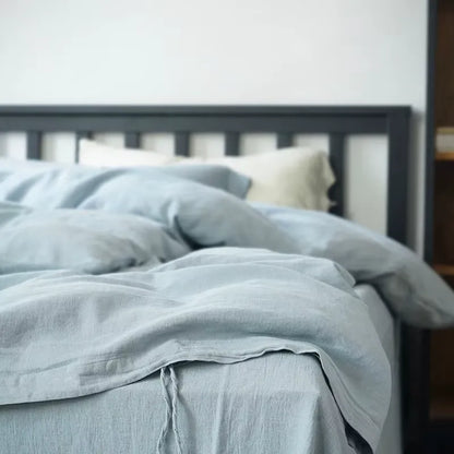 Texture Cotton Linen Blend Duvet Cover Set - Fluffyslip