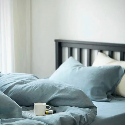 Texture Cotton Linen Blend Duvet Cover Set - Fluffyslip