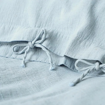 Texture Cotton Linen Blend Duvet Cover Set - Fluffyslip