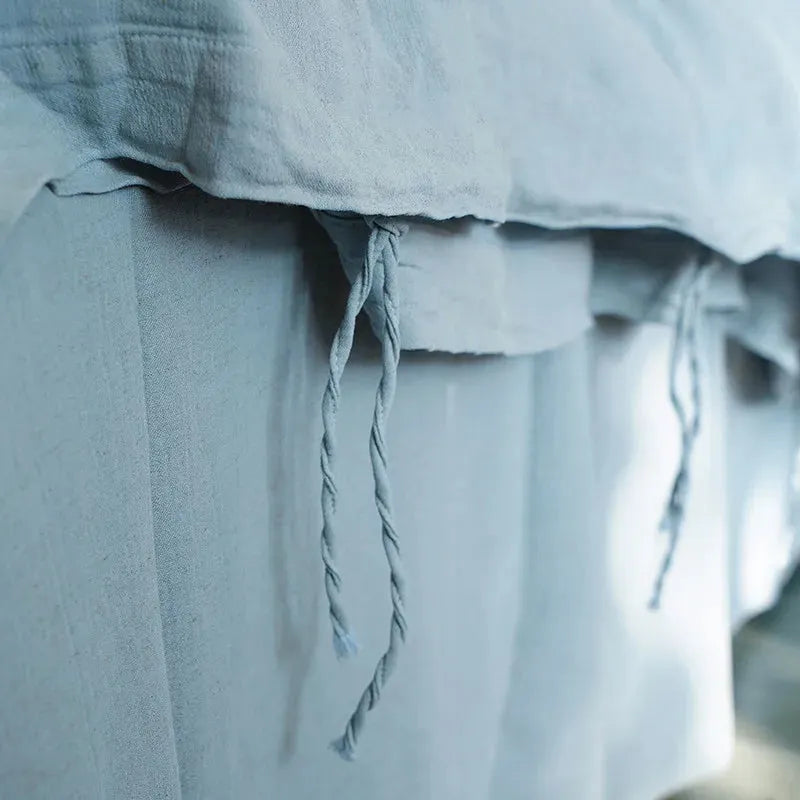 Texture Cotton Linen Blend Duvet Cover Set - Fluffyslip