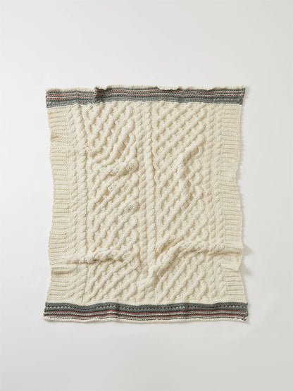 Threaded Embrace Knitted Acrylic Throw Blanket