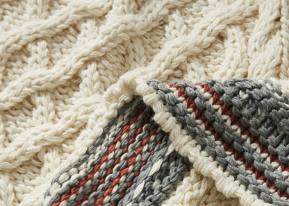 Threaded Embrace Knitted Acrylic Throw Blanket