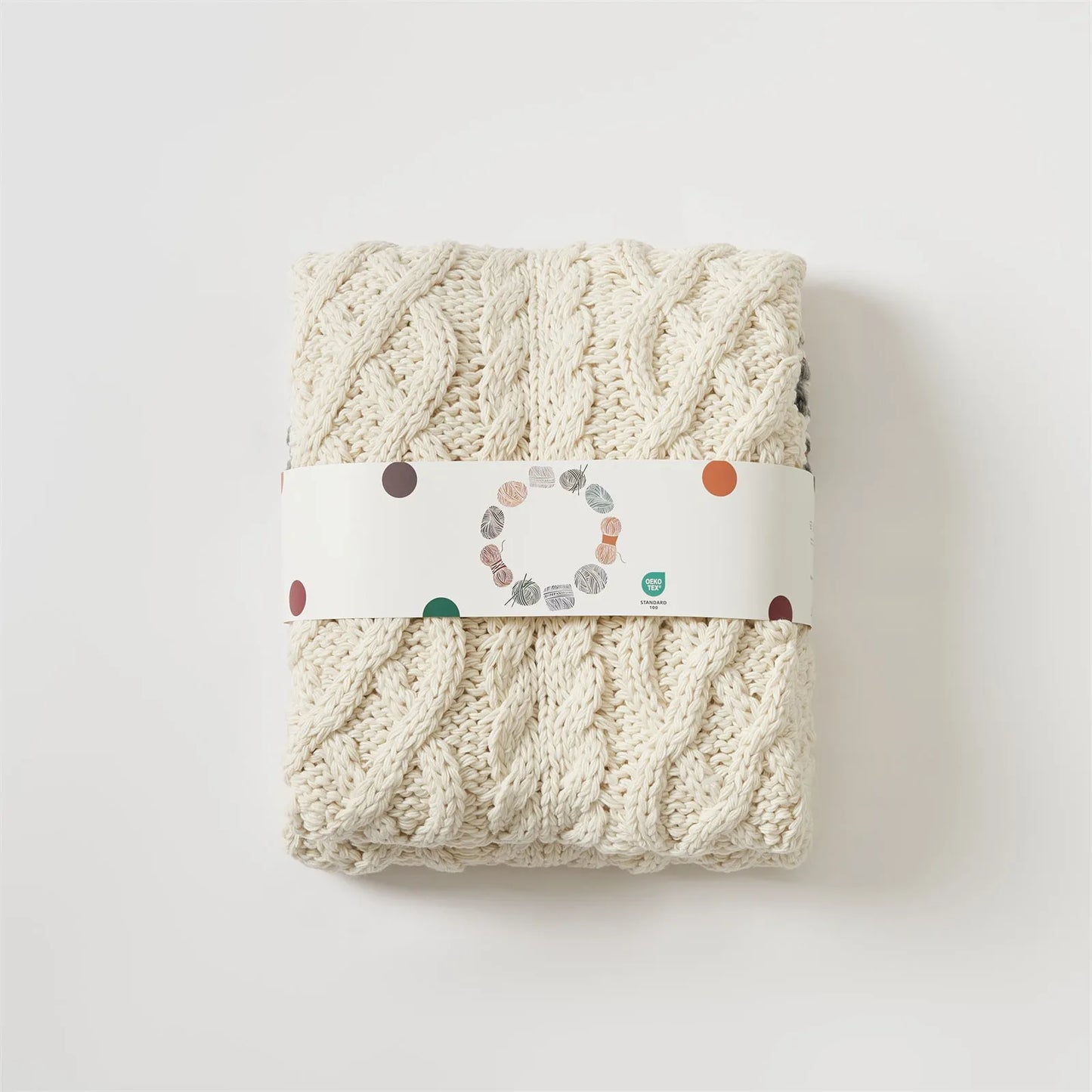 Threaded Embrace Knitted Acrylic Throw Blanket