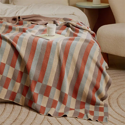 Timeless Tracks Striped Cotton Blanket