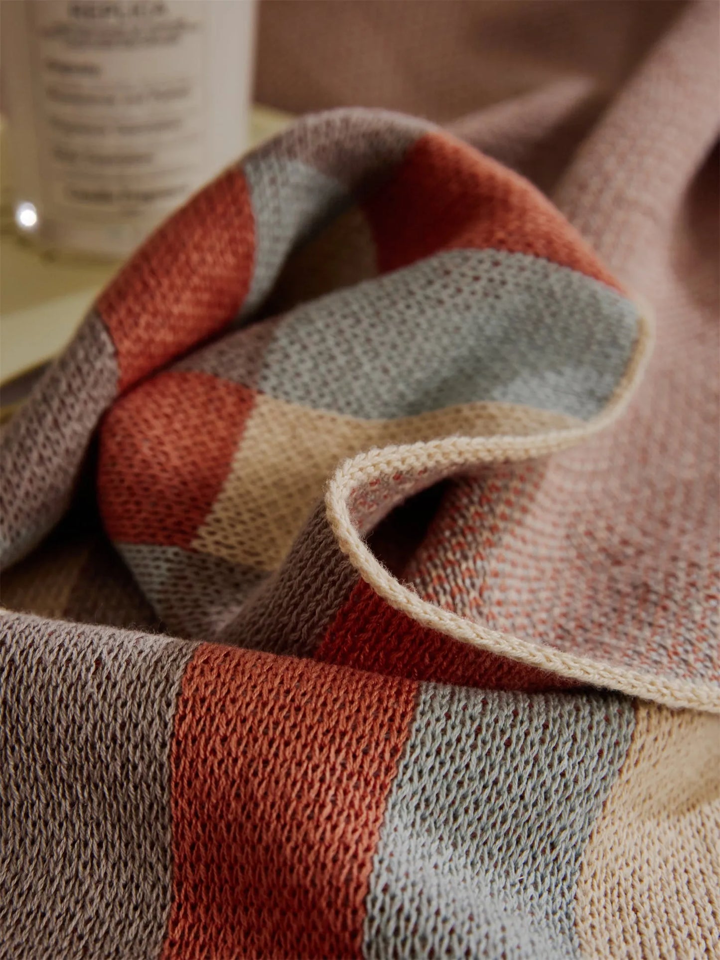 Timeless Tracks Striped Cotton Blanket