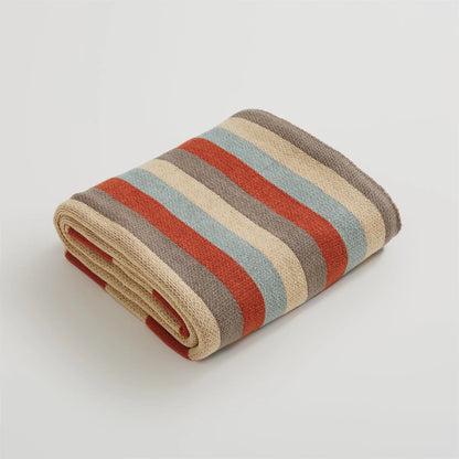 Timeless Tracks Striped Cotton Blanket