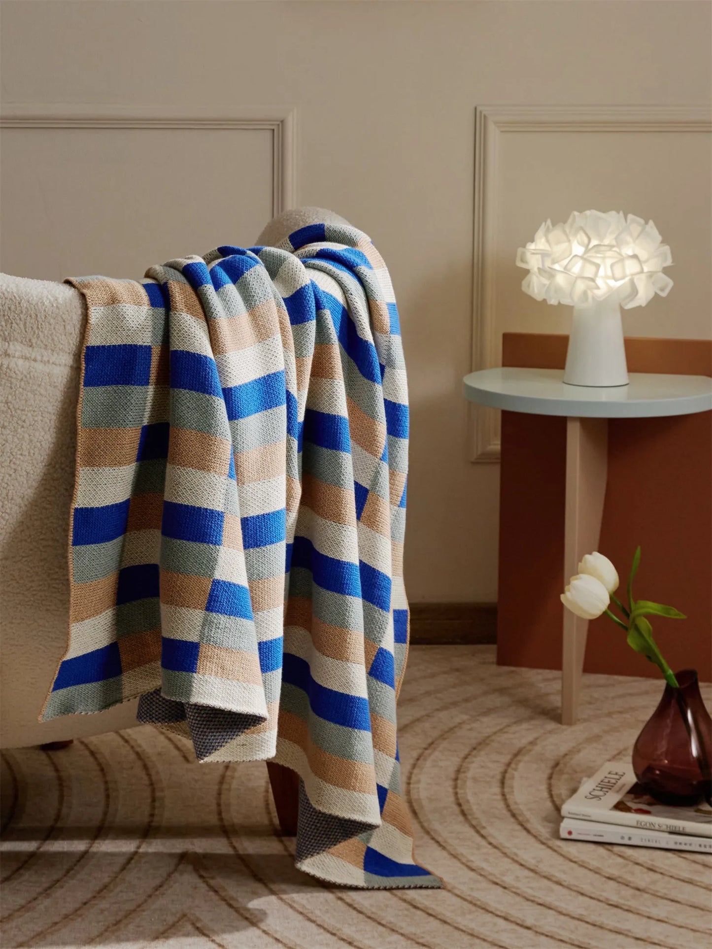 Timeless Tracks Striped Cotton Blanket