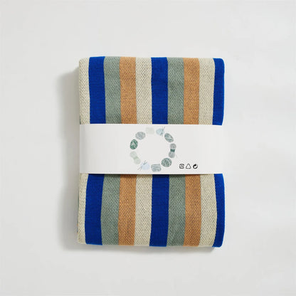 Timeless Tracks Striped Cotton Blanket