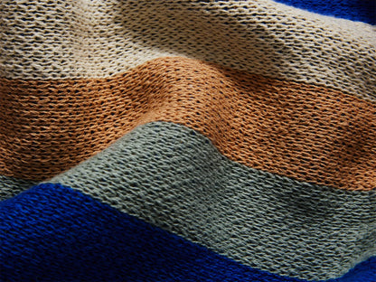 Timeless Tracks Striped Cotton Blanket