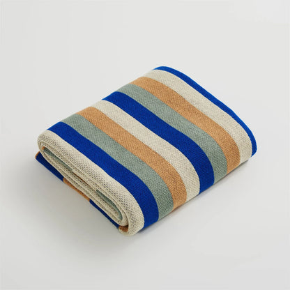 Timeless Tracks Striped Cotton Blanket