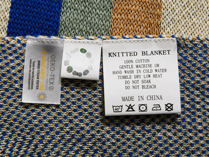 Timeless Tracks Striped Cotton Blanket