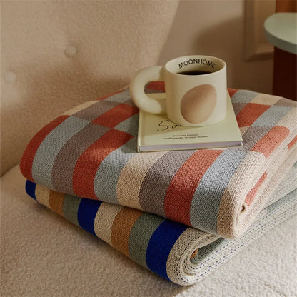 Timeless Tracks Striped Cotton Blanket