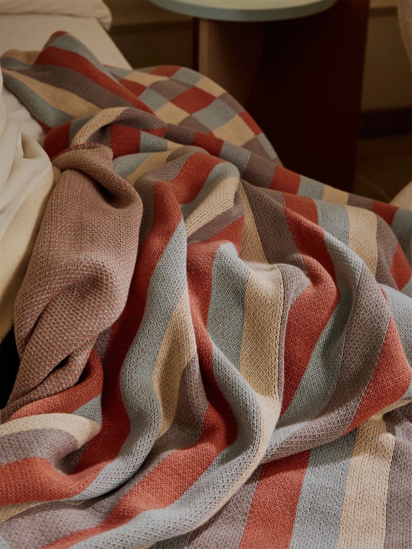 Timeless Tracks Striped Cotton Blanket